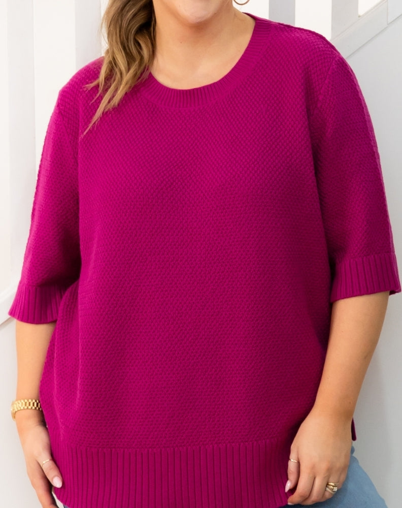 Maisie Cotton Knit - Plum