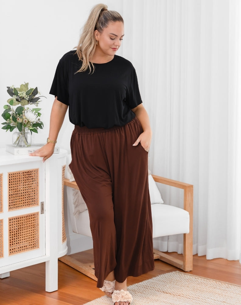 Bamboo Sammie Pant - Coffee