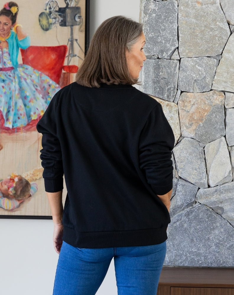 Star Leopard Sweat - Black