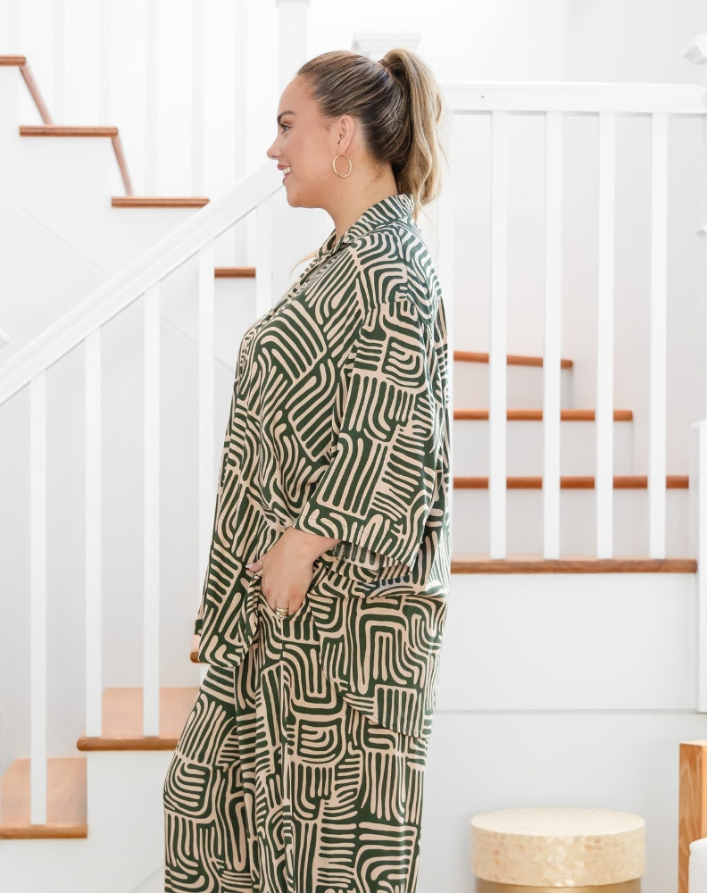 Millie Oversized Top - Sketch Print