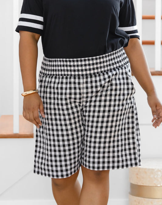 Brunswick Shorts - Black/White Gingham