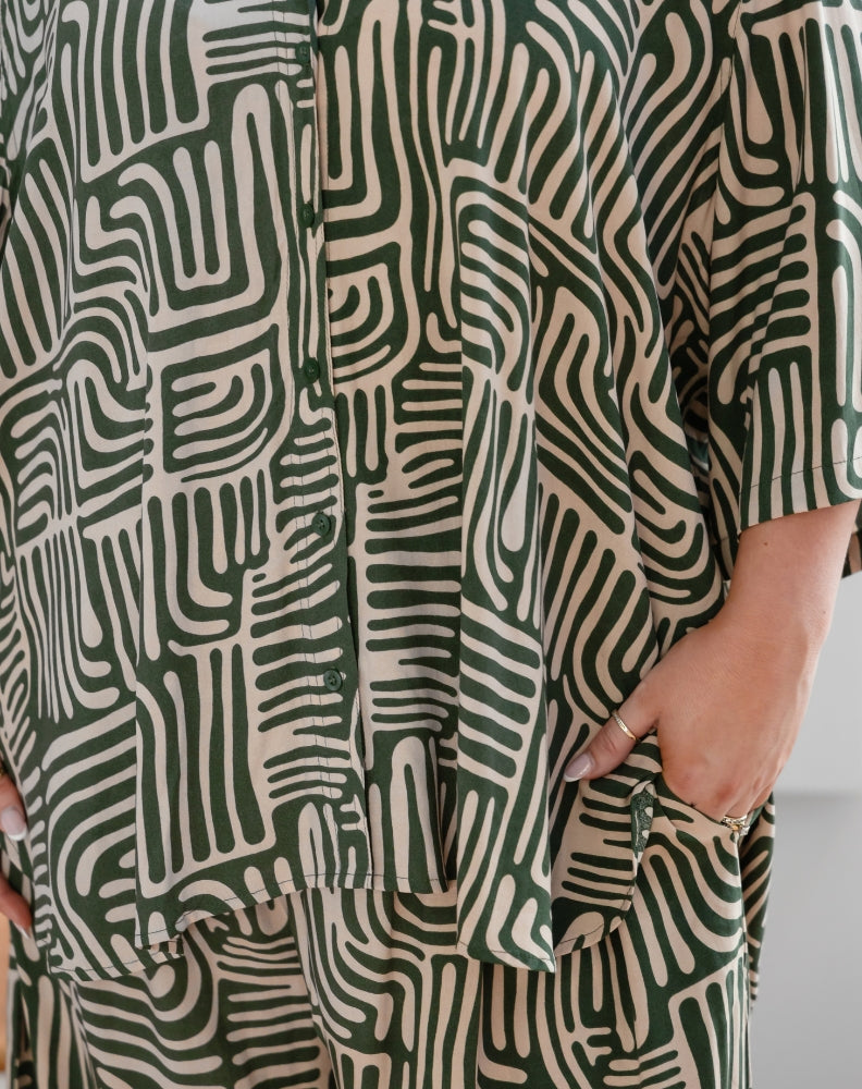 Millie Oversized Top - Sketch Print
