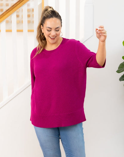 Maisie Cotton Knit - Plum