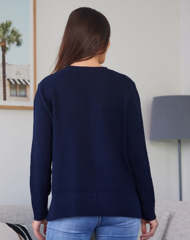 Maple Cotton Knit - Navy