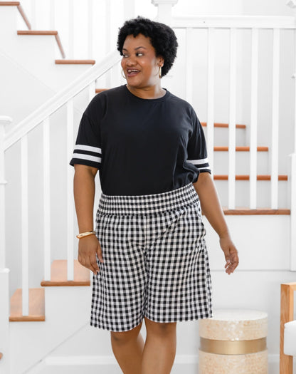 Brunswick Shorts - Black/White Gingham