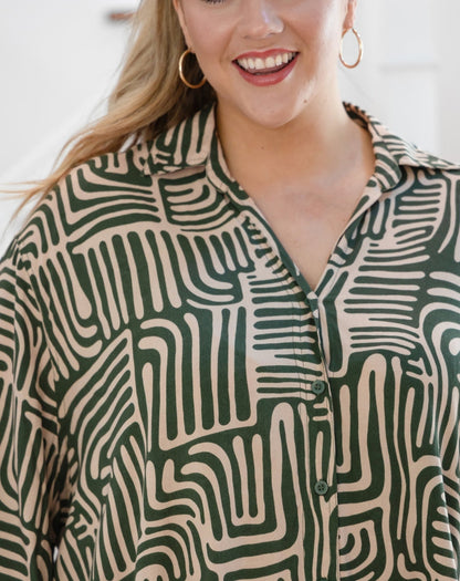 Millie Oversized Top - Sketch Print
