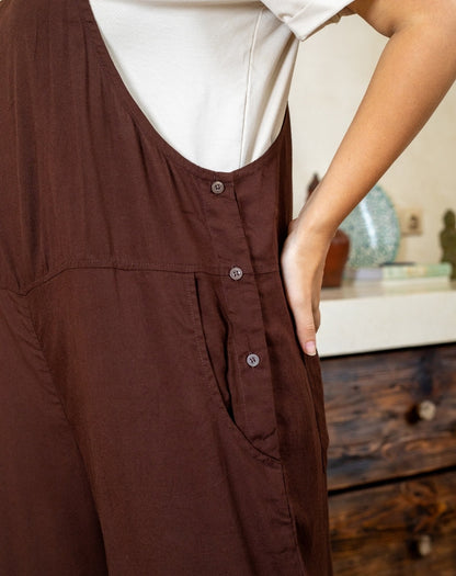 Rayon Overall - Chocolate