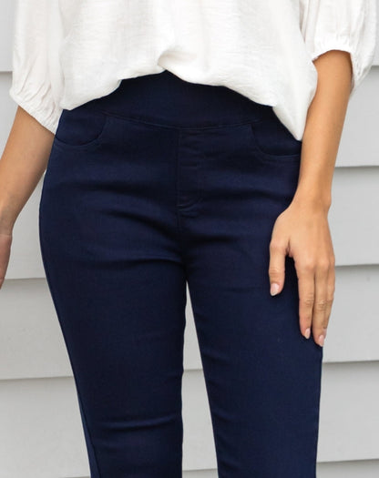 Slip On Canvas Jean - Navy