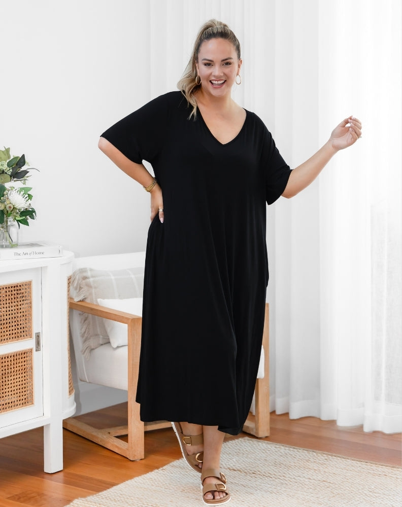 Bamboo Haley Dress - Black