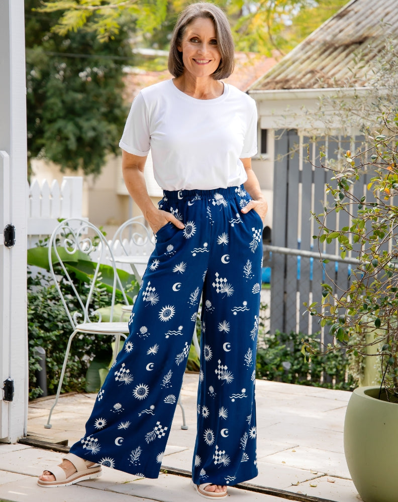 Luna Pant - Blue Shells