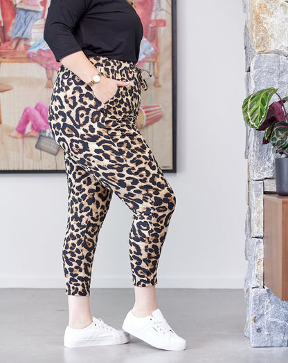 Slouch Pant -Brown Animal