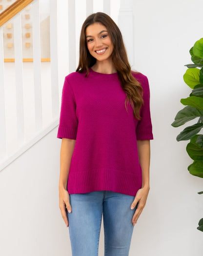 Maisie Cotton Knit - Plum