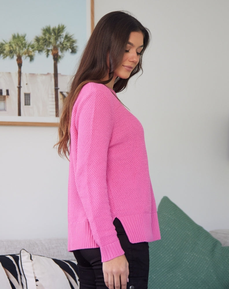 Maple Cotton Knit - Pink