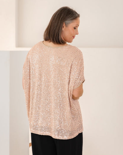 Dolly Sparkle Top - Beige