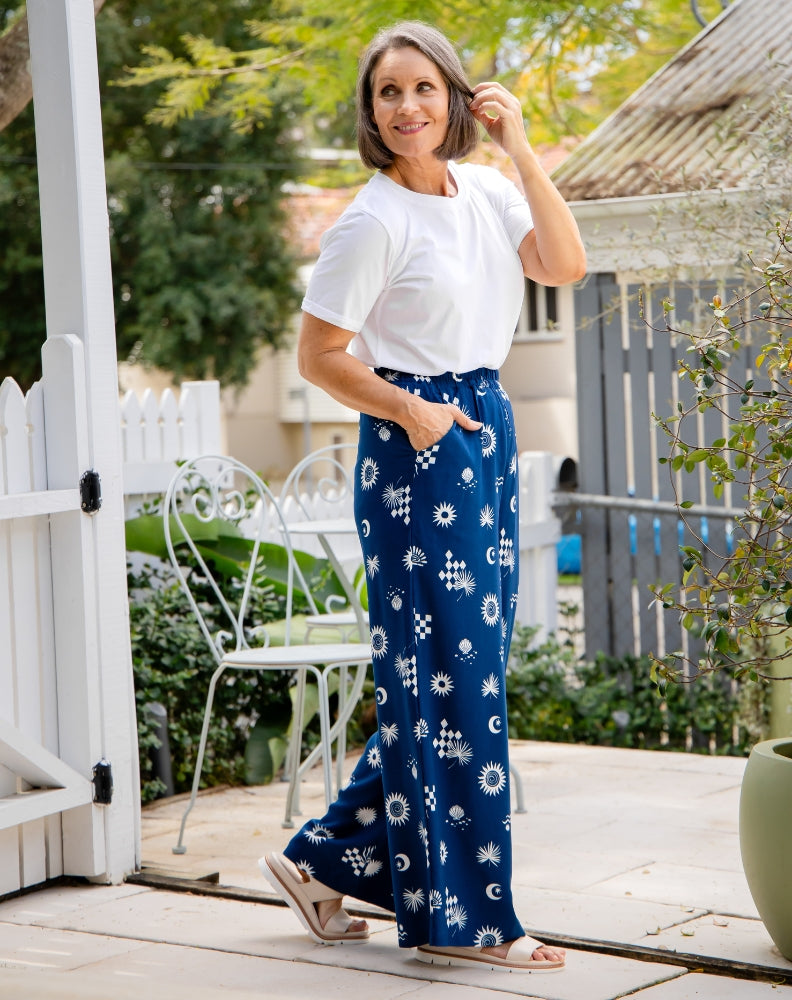 Luna Pant - Blue Shells