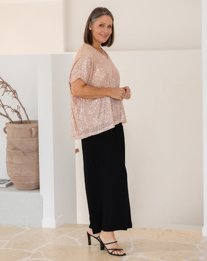 Dolly Sparkle Top - Beige