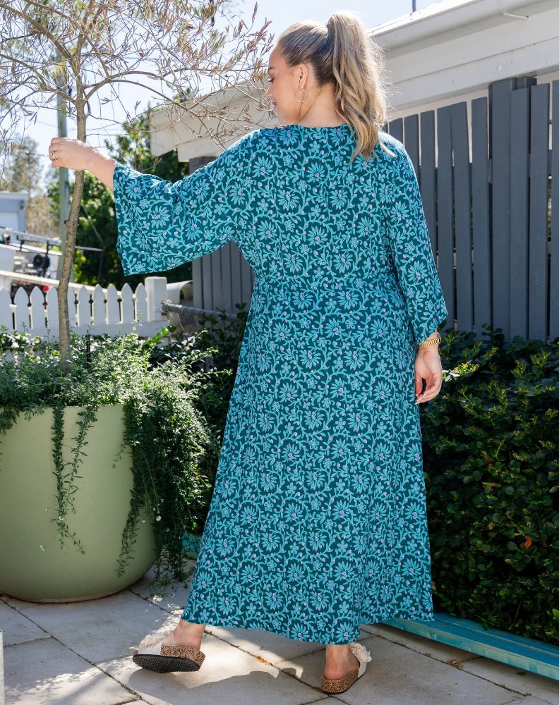 Zoe Dress With Pockets - Boheme Blue
