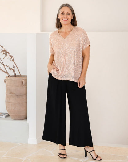 Dolly Sparkle Top - Beige
