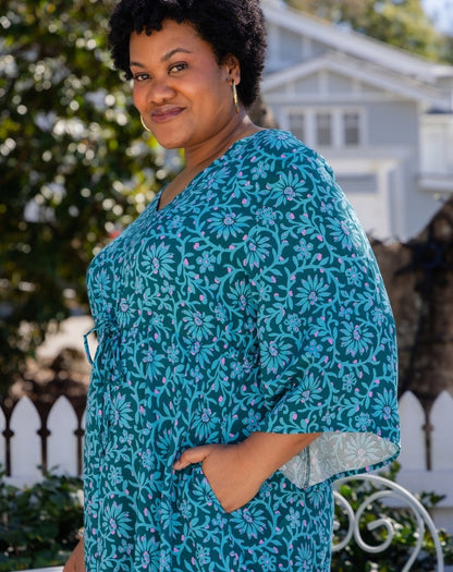 Zoe Dress With Pockets - Boheme Blue