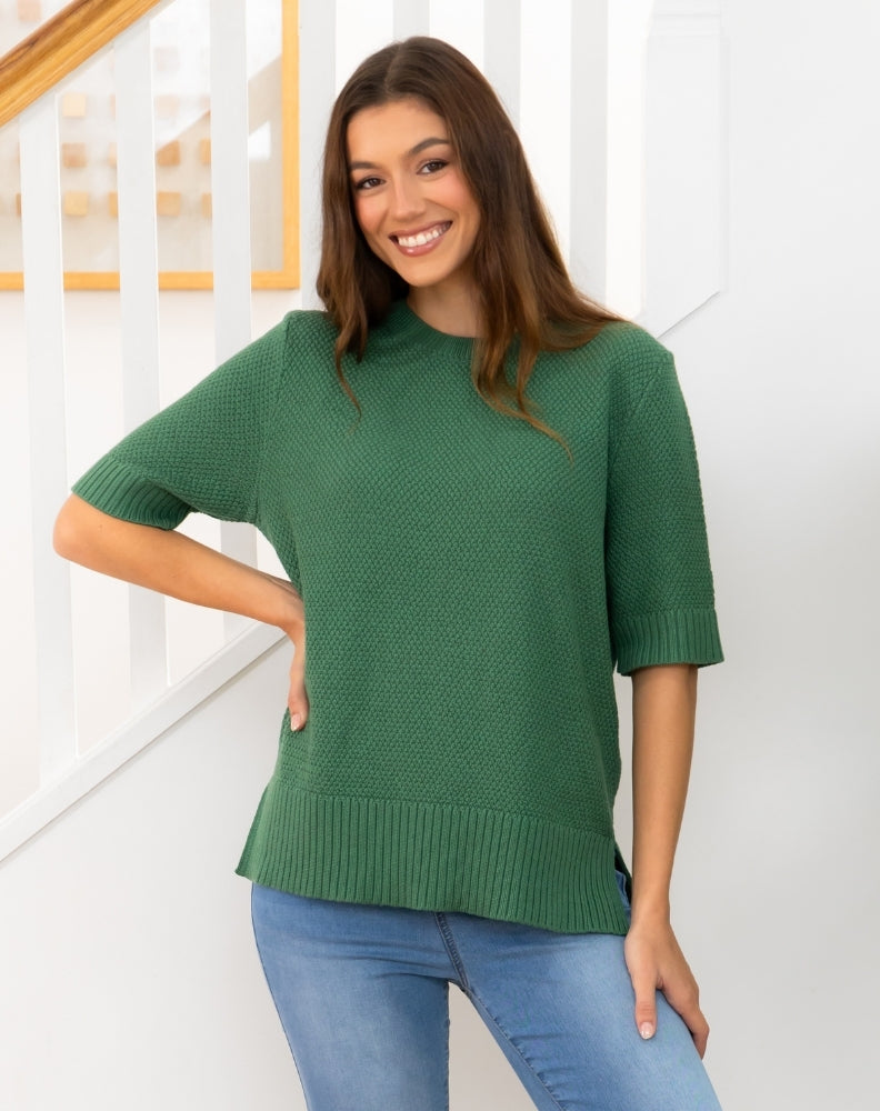 Maisie Cotton Knit - Sage