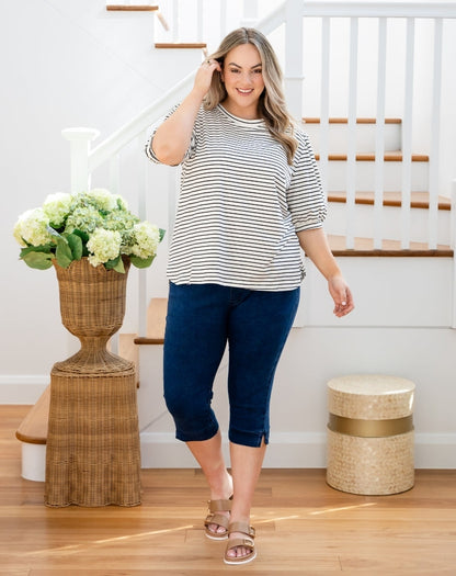 Phoebe Puff Sleeve Tee - White