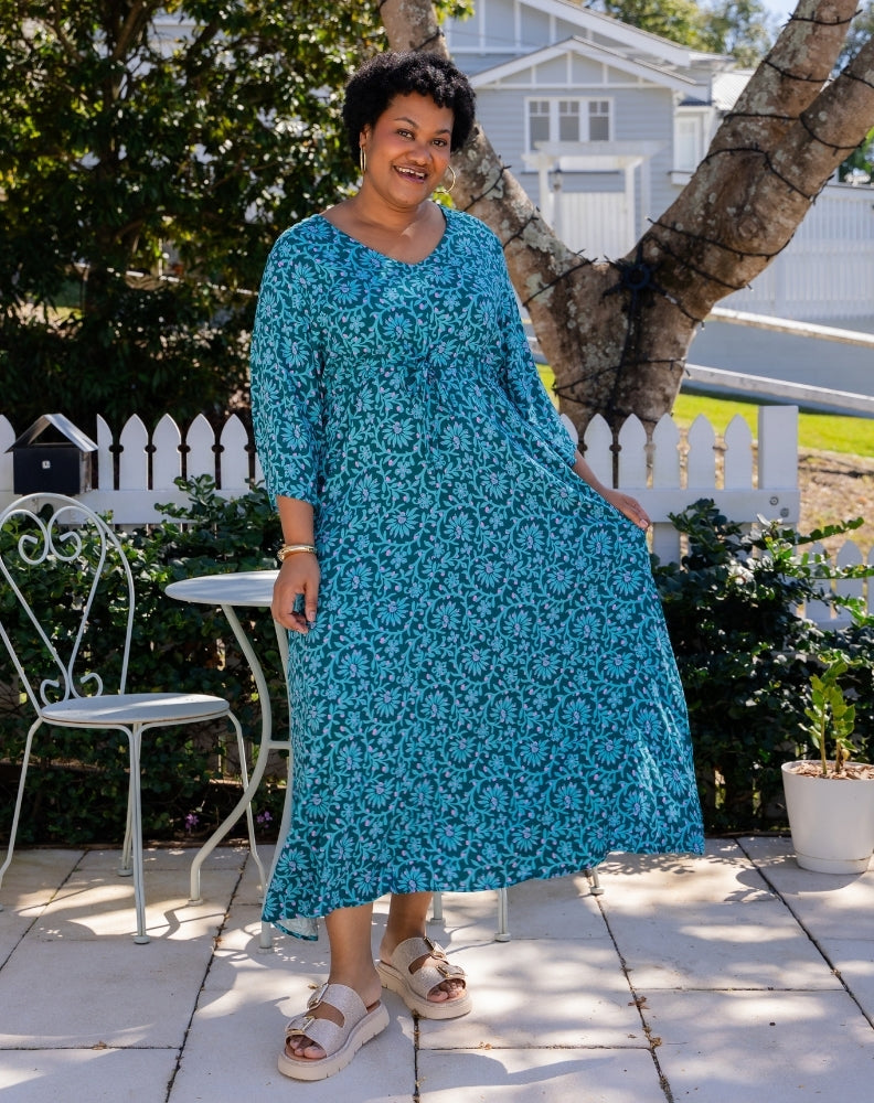 Zoe Dress With Pockets - Boheme Blue