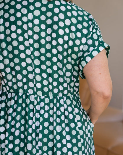 Elsie Dress - Olive Spot