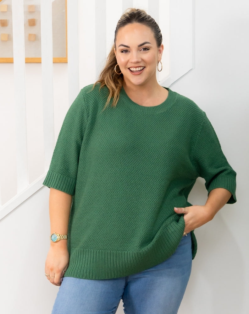 Maisie Cotton Knit - Sage