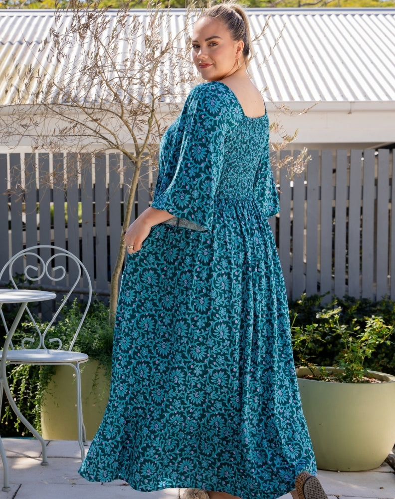Kalani Dress - Boheme Blue