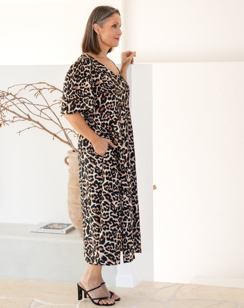 Georgia Dress - Leopard