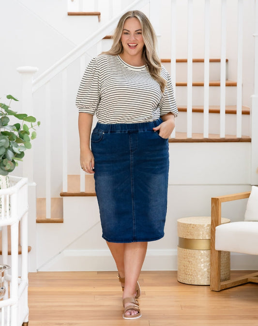 Jenni Stretch Denim Skirt