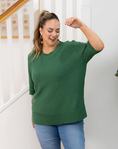 Maisie Cotton Knit - Sage