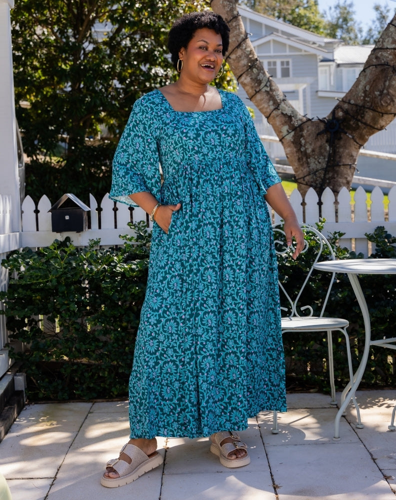 Kalani Dress - Boheme Blue