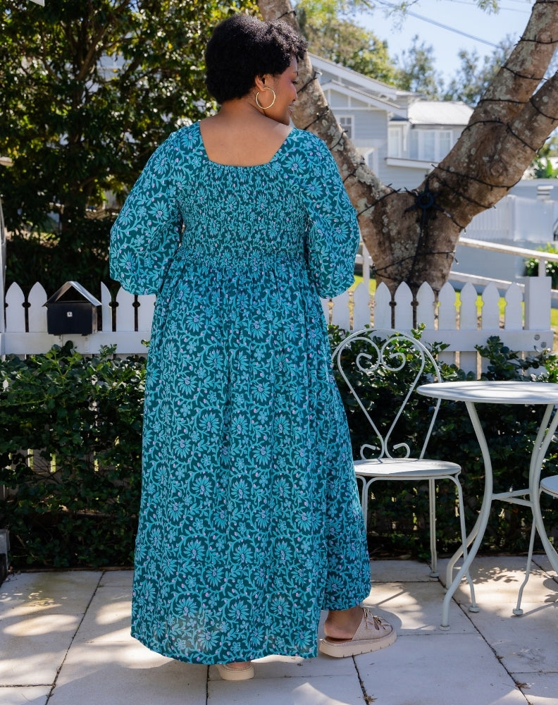 Kalani Dress - Boheme Blue