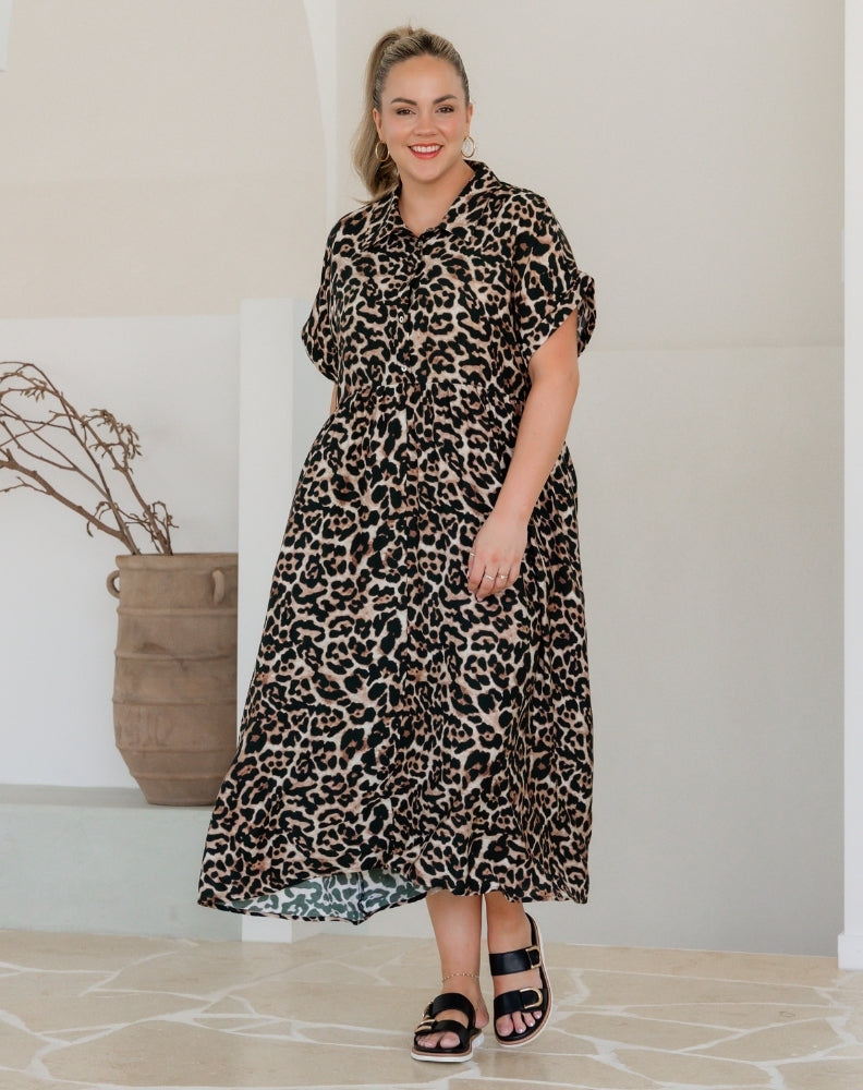 Elsie Dress - Leopard