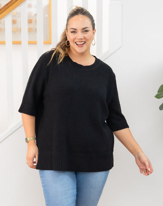 Maisie Cotton Knit - Black