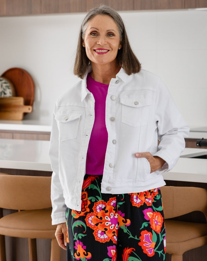 Frankie Jacket With Pockets - White