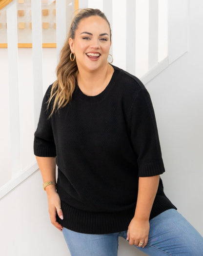 Maisie Cotton Knit - Black