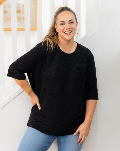 Maisie Cotton Knit - Black