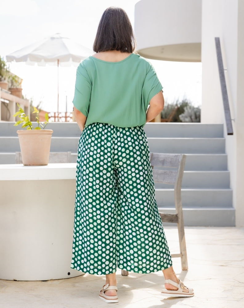 Bonnie Crop Pants - Olive Spot