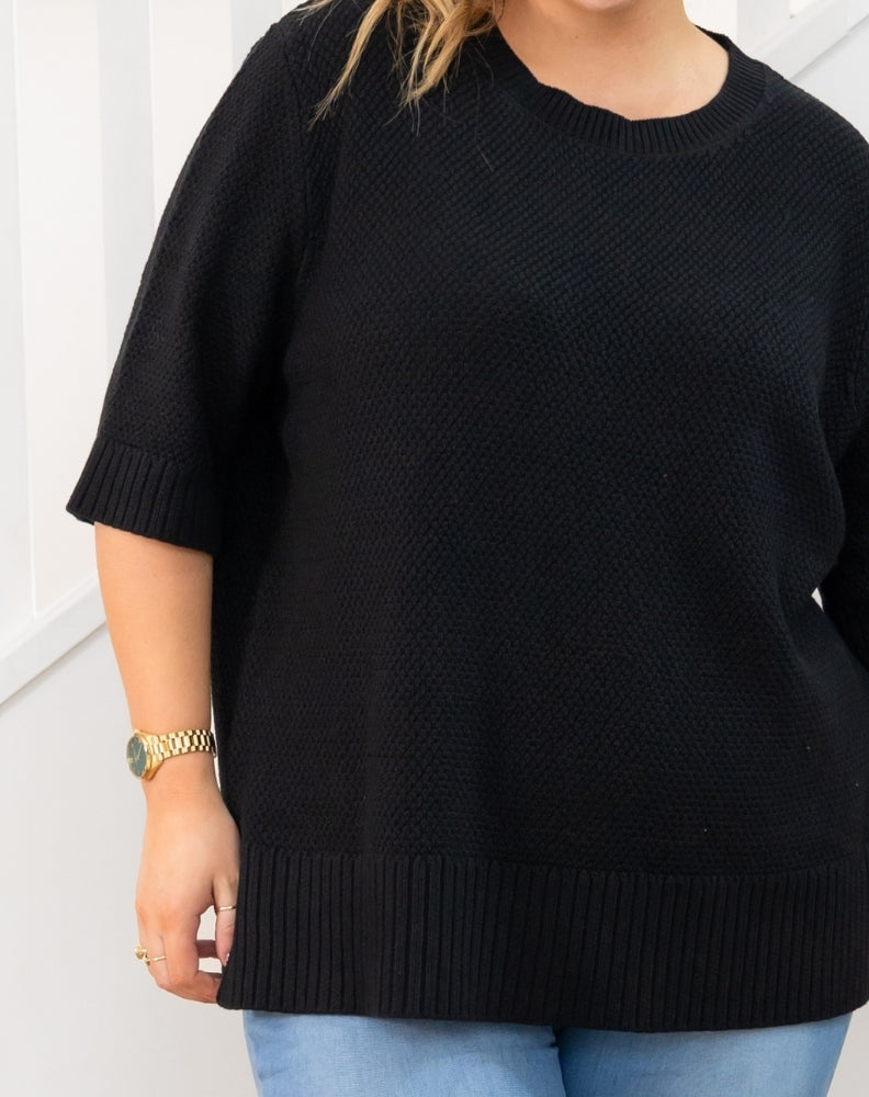 Maisie Cotton Knit - Black
