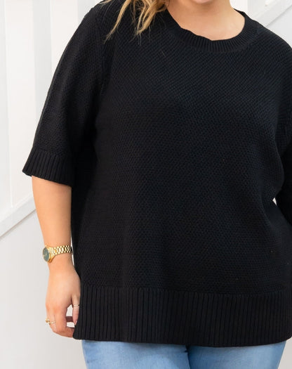Maisie Cotton Knit - Black