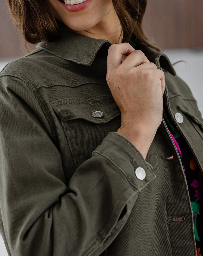Frankie Jacket With Pocket - Khaki