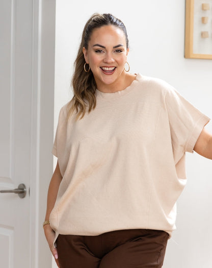 Poncho Knit - Beige