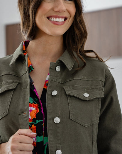 Frankie Jacket With Pocket - Khaki