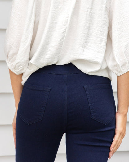 Slip On Canvas Jean - Navy