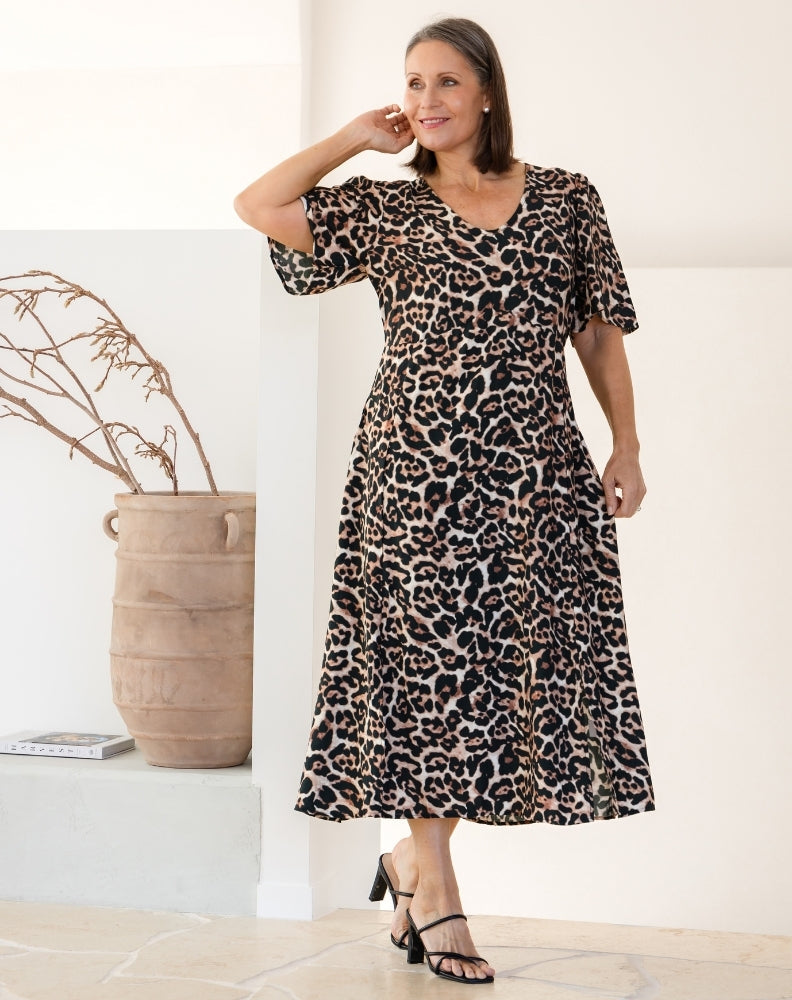 Georgia Dress - Leopard