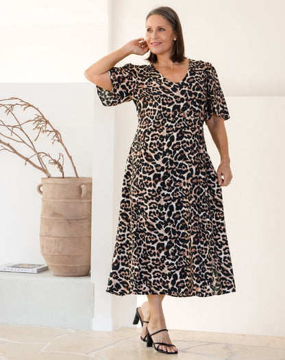 Georgia Dress - Leopard