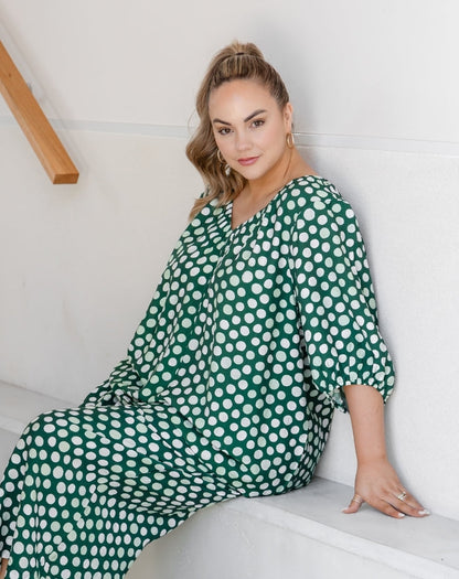 Lucy Top - Olive Spot
