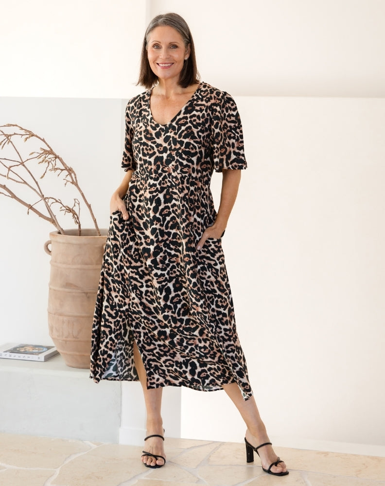 Georgia Dress - Leopard